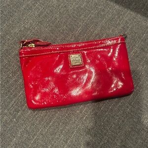 Dooney & Bourke Red Patent Leather Wristlet Wallet Bag